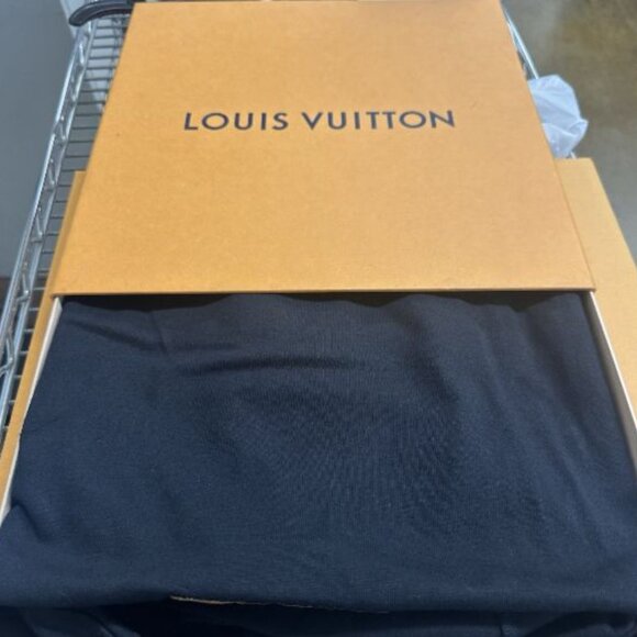LOUIS VUITTON Uniforms Short Sleeve BLACK T-Shirt Cotton Black L Men's Open Box - Picture 6 of 6